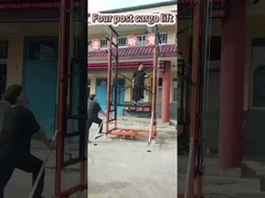 Elevador hidráulico de carga de armazenagem de mercadorias de mastro duplo Elevador de carga de carga de mastro duplo Ferroviário de guia 7m