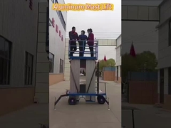 Elevador de mastro duplo vertical de 12 m Elevador de mastro de alumínio telescópico