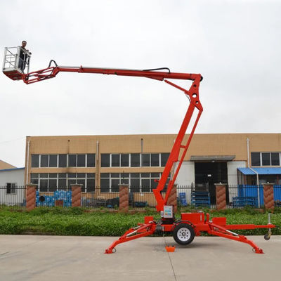 comprar 10m-20m Remolque montado Boom Lift Vermelho Removível articulação Boom Lift online manufacture
