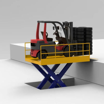 comprar Caminhão hidráulico estacionário doque de tesoura elevador 5000KG com rampa de extensão online manufacture