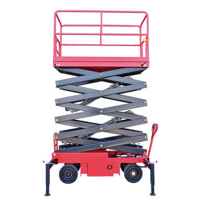 comprar Plataforma Hidráulica Móvel Vermelha 12m Elevador Aéreo Móvel Capacidade 500KG online manufacture