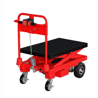 comprar 1500 kg Tabela de elevação manual de tesoura vermelha Carrinho de elevação de mesa hidráulica online manufacture