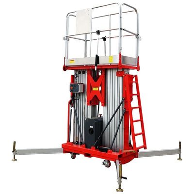 comprar Plataformas de trabalho aéreas de mastro duplo de alumínio online manufacture