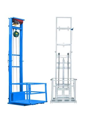 comprar Armazém 500 kg Elevador de carga de dois postes, com guia único, elevador hidráulico de carga online manufacture