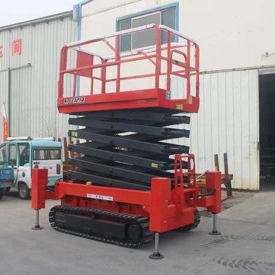 comprar Elevador de tesoura móvel 4m 6m 8m Eletrônico plataforma de elevação de tesoura para todos os terrenos online manufacture