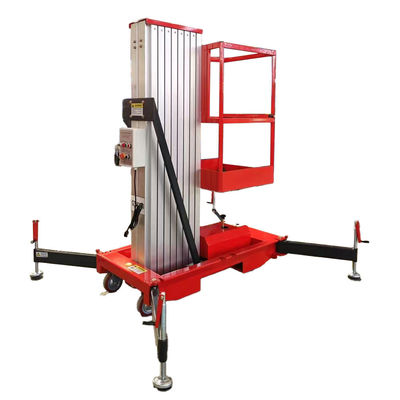 comprar Elevador hidráulico de 8m 10m 12m de mastro único de liga de alumínio para plataforma de trabalho aérea online manufacture