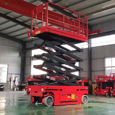 comprar 320 kg plataforma de elevação automática de tesoura 10m 12m elevação de tesoura elétrica online manufacture