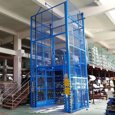 3m-9m Cage Lift Hidráulico Cargo vertical totalmente enjaulado