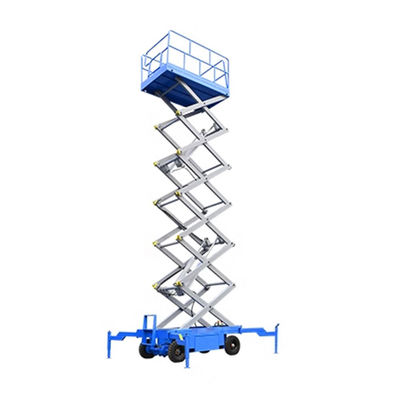 Carga 500 kg Plataforma de elevação de tesoura móvel manual para trabalho aéreo
