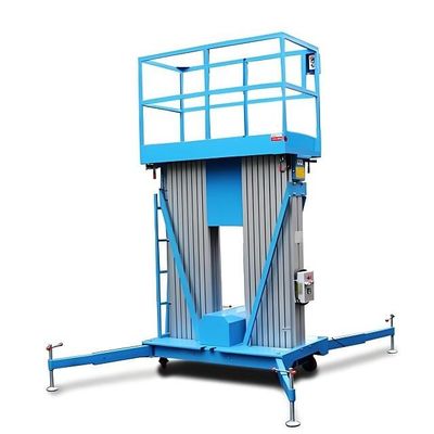 Elevador vertical de mastro duplo de 12 m Elevador de mastro elétrico telescópico