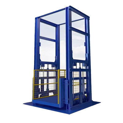 Azul 3000kg Elevador de carga de armazém 3m-9m Mini elevador de mercadorias