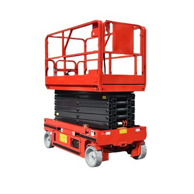10m 12m 320kg Eletrodoméstico Elevador de tesoura autopropulsado Trabalho aéreo móvel Plataforma de elevação