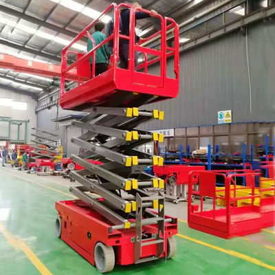 10m 12m Elevador de tesoura hidráulica autopropulsada plataforma de elevação de armazém