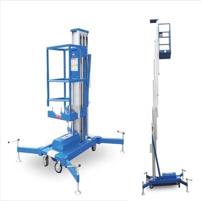 Plataforma Elevatória Vertical Telescópica de Liga de Alumínio com Mastro Único 9m 150kg