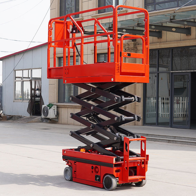 Plataforma de trabalho aérea autopropulsada portátil de 4m - 16m, elevador de tesoura elétrico