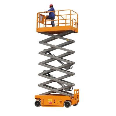 Plataforma Elevatória Elétrica de Trabalho Aéreo de 10m e 320kg com Tesoura Hidráulica