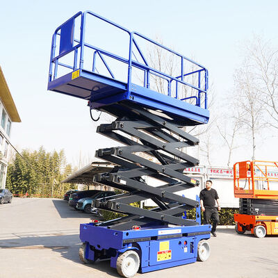 plataforma de trabalho aéreo hidráulica do elevador bonde automotor da tesoura de 450kg 10m