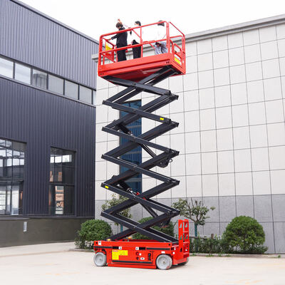 Elevador de tesoura automotor elétrico personalizável com capacidade de carga de 450 kg e altura de trabalho de 10 m