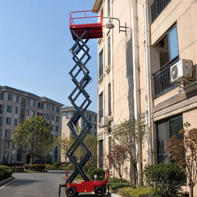 12m 500kg plataforma elevatória hidráulica móvel tesoura elevador