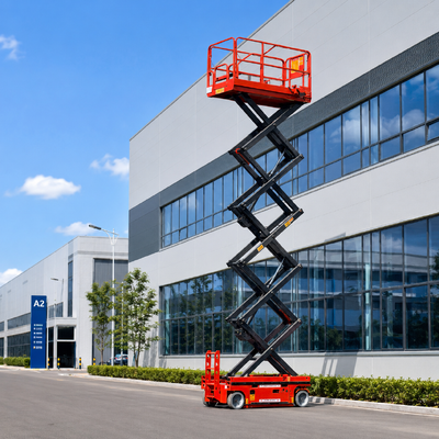 Plataforma Elevatória Tesoura Elétrica Autopropelida 10m Plataforma de Trabalho Aéreo Hidráulica
