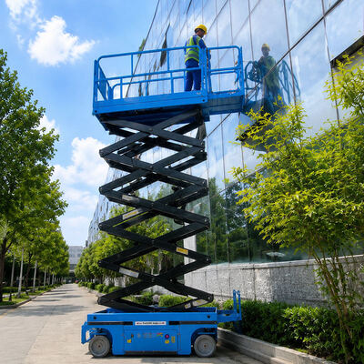 10m 12m plataforma de elevação móvel de homem eletrônico hidráulico elevador de tesoura autopropulsado