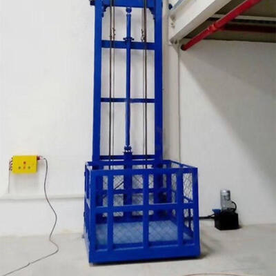 Elevador hidráulico elétrico fixado na parede vertical da carga para o armazém
