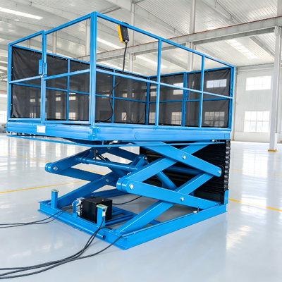 Mesa Elevatória Tesoura Elétrica Hidráulica Pesada 5m de Altura 1000kg de Capacidade